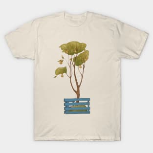 Pear tree planted in a blue box. T-Shirt